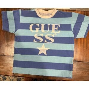 Vintage Guess stripped tshirt unisex size 6 kids VGUC
